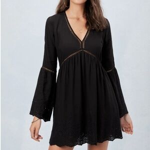 Domino Embroidered Dress